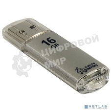 Флешка USB SmartBuy V-Cut Silver (SB16GbVC-S), 16Gb, USB 2.0, R/W 25/15, серебристый