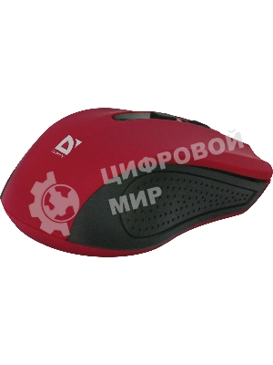 Мышь беспроводная Defender Accura MM-935 красный, 1600 dpi, радиоканал, USB, кнопки - 4