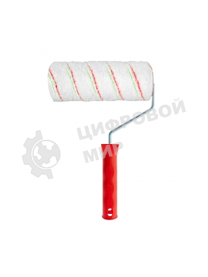 Валик Сибртех Эмали, 180 мм, ворс 12 мм, D 48 мм, D ручки 6 мм, полиамид, полиакрил