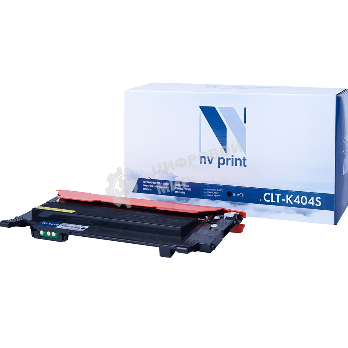 Картридж лазерный NVPrint совместимый Samsung CLT-K404S черный для SL-C430/C430W/C480/C480W/C480FW (1500k)