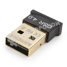 Адаптер Bluetooth Gembird, BTD-MINI5, ультратонкий корпус, v.4.0, 50 метров, до 24 Мбит/сек, USB