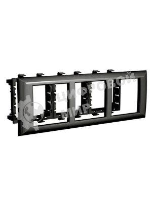 Рамка-суппорт 6мод. Avanti для In-liner Front черный ДКС 4402916