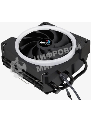 Кулер для процессора AeroCool/Formula Cylon 3H черный, 120 мм, алюминий, 1800 об/мин, 24.3 дБ, 4 pin, 125 Вт, 98 мм