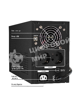 Источник бесперебойного питания (инвертор, синус, для котла) ExeGate SineTower SN-1000.LCD.AVR.2SH.1C13.USB 1000VA/800W, чистая синусоида, LCD дисплей, AVR, 2*Schuko+1*C13, USB, линейно-интерактивный, черный