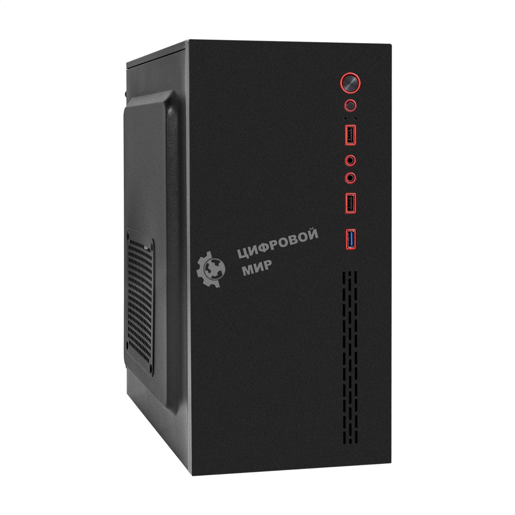 Компьютерный корпус Minitower ExeGate BAA-403U2-AAA450 (mATX, БП AAA450 с вент. 8см, 1*USB/2*USB 3.0, HD Audio, черный)