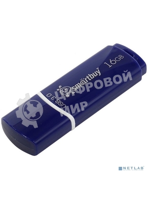 Флешка USB Smartbuy Crown Blue (SB16GbCRW-Bl), 16Gb, USB 3.0, R/W 75/30, синий