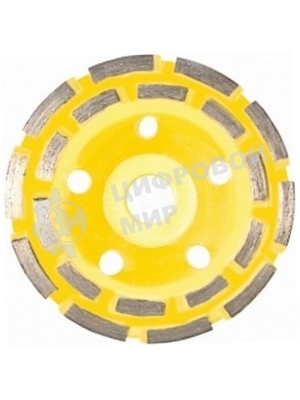 Чашка шлифовальная STAYER PROFESSIONAL 33381-125 алмазная сегментная двухрядная высота 22.2мм 125м