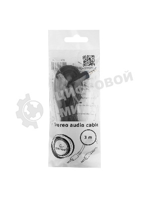 Кабель аудио Cablexpert CCA-404-3M, Jack3.5 - Jack3.5, 3м
