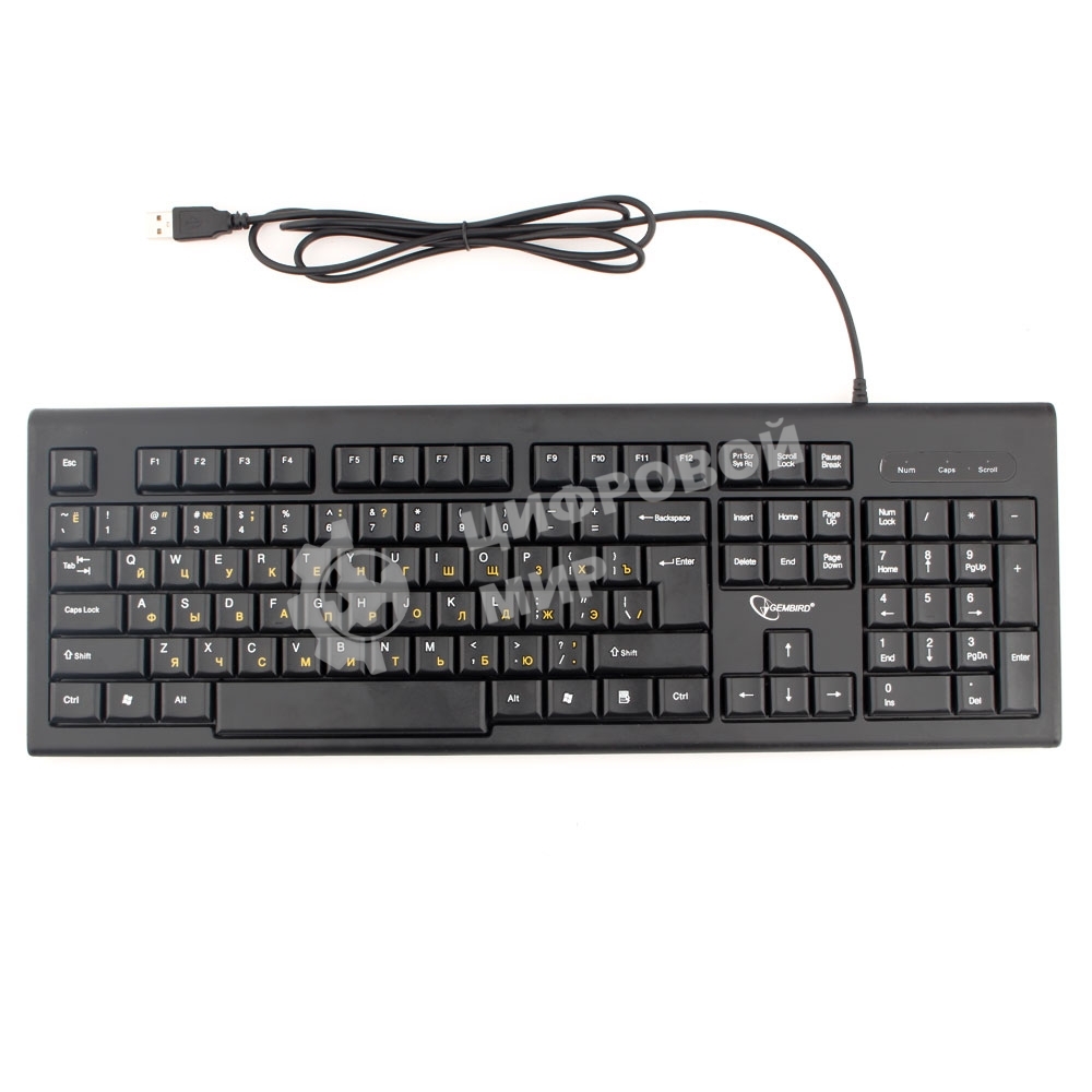 Клавиатура проводная Gembird KB-8354U-BL USB, черный