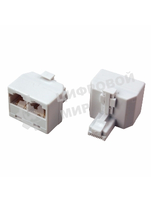Переходник Rexant сетевой LAN, (штекер 8Р8С (Rj-45) -2 гнезда 8Р8С (Rj-45))