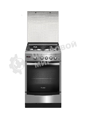 Плита газовая Gefest ПГ 5100-04 0004 серебристый, конфорок 4 шт, духовка 52 л, 50 см x 85 см x 58.5 см