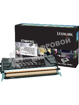 Картридж лазерный Lexmark X746H1KG черный для Lexmark X746de\nLexmark X748de\nLexmark X748dte 12к