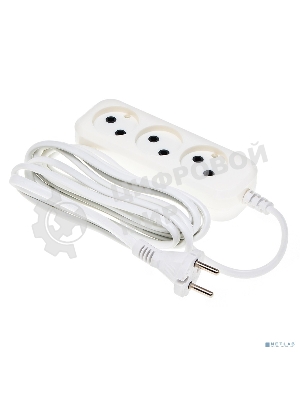Сетевой удлинитель Buro BU-PSL3.3/W 3 м (3 розетки) белый (пакет ПЭ)