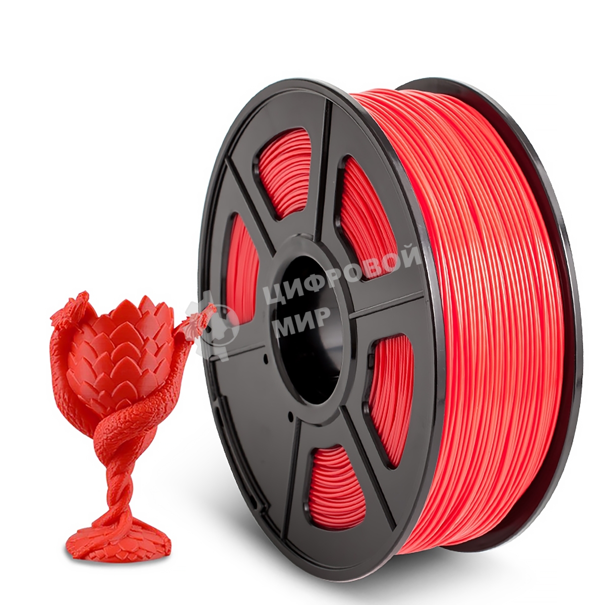 Филамент NVPrint ABS Red для 3D печати диаметр 1.75мм длина 330 метров масса 1 кг
