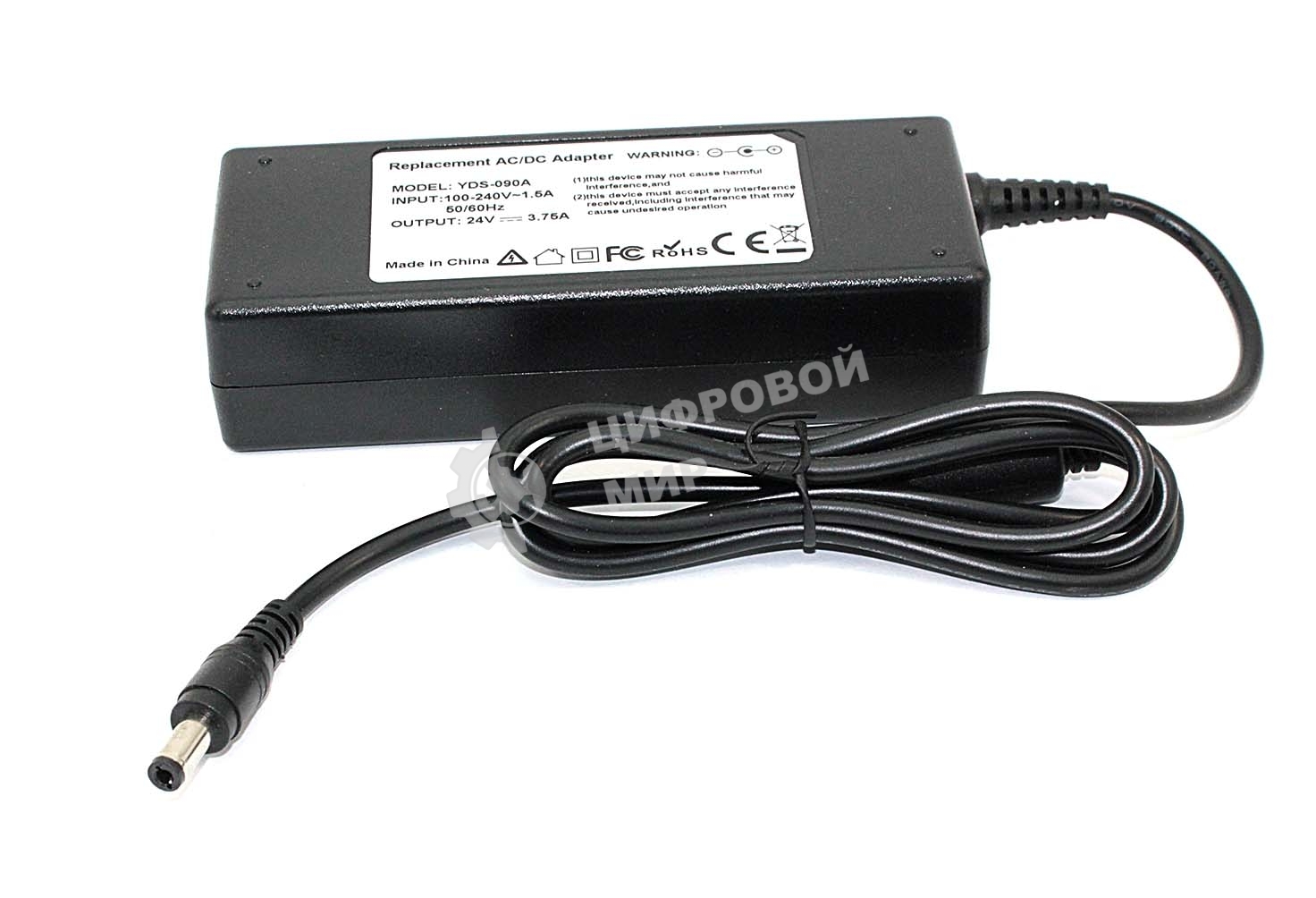 Блок питания для монитора и телевизора LCD 24V 3.75A 90W 5.5x2.5 OEM