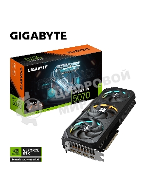 Видеокарта Gigabyte PCI-E GV-N5070GAMING OC-12GD 1.0 NVIDIA GeForce RTX 5070 12Gb 192bit GDDR7 2805/28000 HDMIx1 DPx3 HDCP Ret