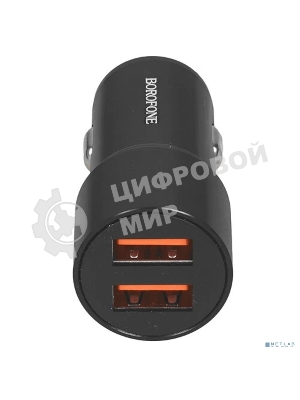 Автомобильное зарядное устройство BOROFONE BZ19B/Авто ЗУ/QC 3.0/2 USB/Выход: 36W/черный