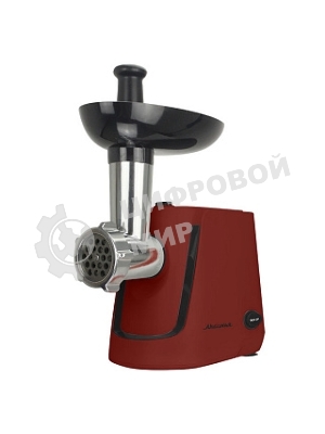 Мясорубка электрическая АКСИНЬЯ КС-2000 черный, 2000 Вт, 1.7 кг/мин, реверс, защита от перегрузки, насадки - 4