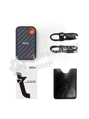 Внешний SSD Netac ZX20, 1TB, USB 3.2 Gen 2x2 Type-C, R/W 2000/1800, черный