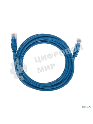 Патч-корд U/UTP Rexant cat.6, RJ45-RJ45, неэкранированный, 26AWG, LSZH, синий, 3 м