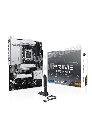 Материнская плата ASUS PRIME X870-P WIFI, AM5, AMD X870, 4xDDR5, 2xSATA, 4xM.2, 1xPCI-E 5.0 x16, 2xPCI-E 4.0 x1, 1xHDMI, 2xUSB-C, 1x 2.5Gb LAN, 4xUSB-A 3.2 Gen 1, 1xUSB-A 3.2 Gen 2, 4xUSB-A 2.0, 3x3.5 мм, 7.1, 1xWi-Fi 7, ATX