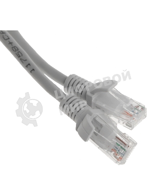 Патч-корд Premier PP12-0.5M 1000Гбит/с UTP 4 пары cat.5E CCA molded 0.5м серый RJ-45 (m)-RJ-45 (m)