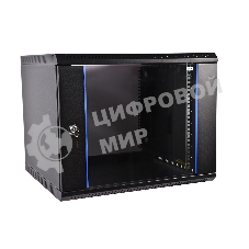 Шкаф телеком. настенный разборный 6U (600х650) дверь стекло, цвет черный (ШРН-Э-6.650-9005) (1 коробка)