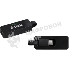 Сетевой адаптер D-Link DUB-2312/A2A, USB Type-C Network Adapter with 1 10/100/1000Base-T port.1 USB Type-C (male) port, 1 x 10/100/1000 Base-T port, support MAC OS X Catalina 10.15.1, Windows 7/8/10, support USB 1.1