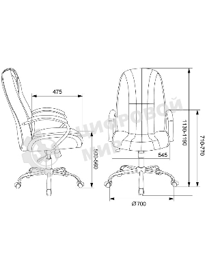 Кресло Бюрократ T-898SL/BLACK черный, экокожа