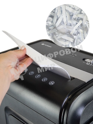 Шредер Heleos УМ32-4 черный/серебристый (секр.P-4) фрагменты 28лист. 32лтр. скрепки скобы пл.карты CD