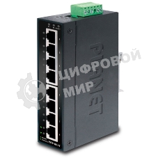 Коммутатор IGS-801T индустриальный неуправляемыйIP30 Slim type 8-Port Industrial Gigabit Ethernet Switch (-40 to 75 degree C)