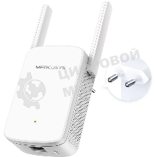 Усилитель сигнала Mercusys ME30 AC1200 Wi-Fi Range Extender, 300 Mbps at 2.4 GHz + 867 Mbps at 5 GHz, 1 x 10/100 LAN, 2× Fixed External Antennas, Wall Plugged, WPS/Reset Button, Signal Indicator, Range Extender/Access Point mode, Adaptive Path Selection