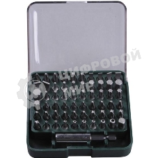 Отвертки-насадки (биты) Набор Kraftool Биты с адаптером в пластиковом боксе, Cr-V, 61 предмет 26140-H61