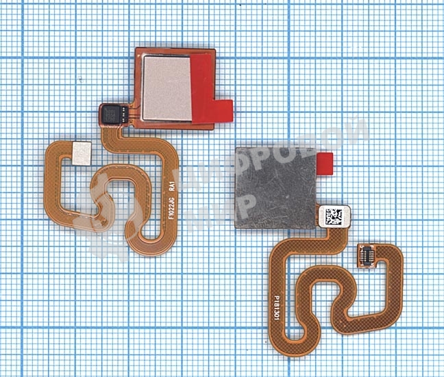 Шлейф со сканером отпечатка пальца для Xiaomi Redmi 5 золотой