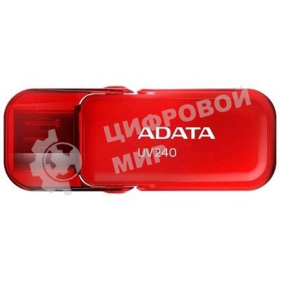 Флешка USB ADATA UV240 (AUV240-64G-RRD), 64Gb, USB 2.0, R/W 15/5, красный