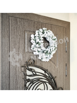 Заснеженный еловый венок Neon-night Ø 45 см, ПВХ