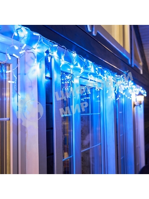 Гирлянда Neon-night Айсикл (бахрома) светодиодный, 4,8 х 0,6 м, белый провод, 230 В, диоды синие, 152 LED