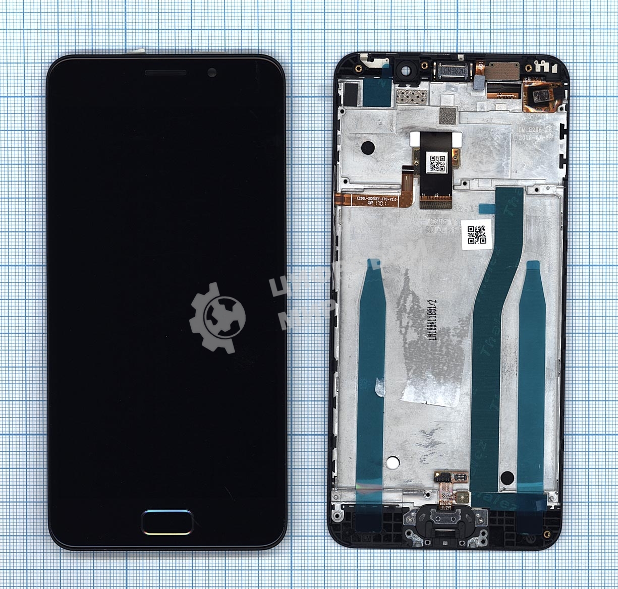 Дисплей для Asus ZenFone 3s Max ZC521TL черный с рамкой