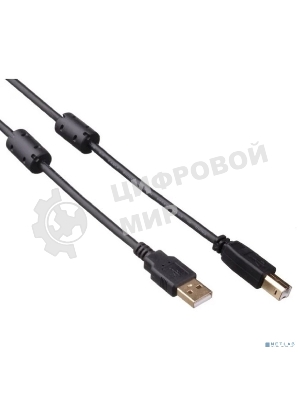 Кабель USB 2.0 ExeGate EX-CCF-USB2-AMBM-2.0 (Am/Bm, 2,0м, 2 фильтра)