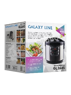 Мультиварка Galaxy Line GL 2645, черный с серебристым, 900 Вт, 11 программ