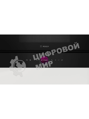 Встраиваемая микроволновая печь Bosch BER7321B1 900Вт, 5 режимов, кварцевый гриль,инвертер, 21 л, черный, петли справа