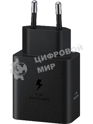 Сетевое зарядное устройство Samsung 45W (USB Type-C порт, кабель USB Type-C в комплекте), черное