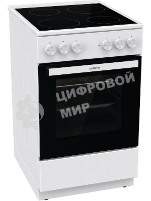 Плита электрическая Gorenje GEC5A12WG-B белый, конфорок 4 электрических, духовка 68 л, 50 см x 85 см x 59.4 см (без крышки)