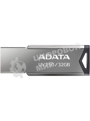 Флешка USB ADATA UV250 (AUV250-32G-RBK), 32Gb, USB 2.0, R/W 25/10, серебристый