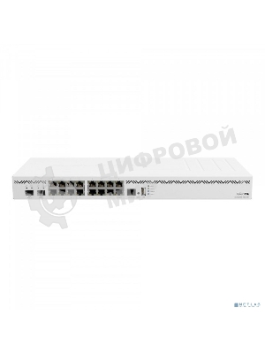Маршрутизатор CCR2004-16G-2S+ Cloud Core Router 2004-16G-2S+ with Annapurna Labs Alpine v2 CPU with 4x ARMv8-A Cortex-A57 cores running at 1.7GHz, 4Gb of DDR4 RAM, 128MB NAND storage, 16 x Gbit LAN, 2x SFP+ ports, 1U rackmount case, Dual PSU, RouterOS L6