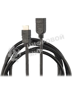 Кабель-удлинитель аудио-видео Buro HDMI (m)/HDMI (f) 3м. позолоч.конт. черный