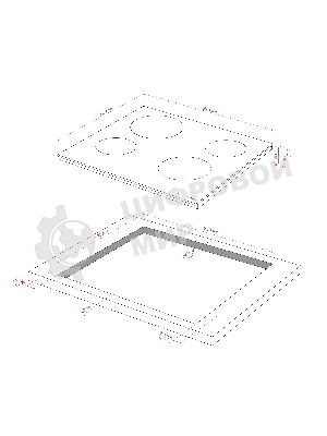 Варочная панель Kuppersberg, Hi-Light, High-Tech, 60 см, 4 конфорки, 9 уровней мощности, таймер, автоматическое отключение, индикация остаточного тепла, сенсорное управление, черный