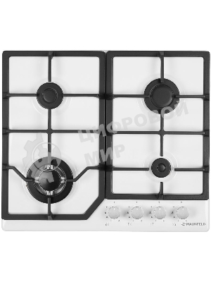 Газовая варочная панель Maunfeld EGHE.64.43CW/G, 4 конфорки, эмалированная сталь, белый