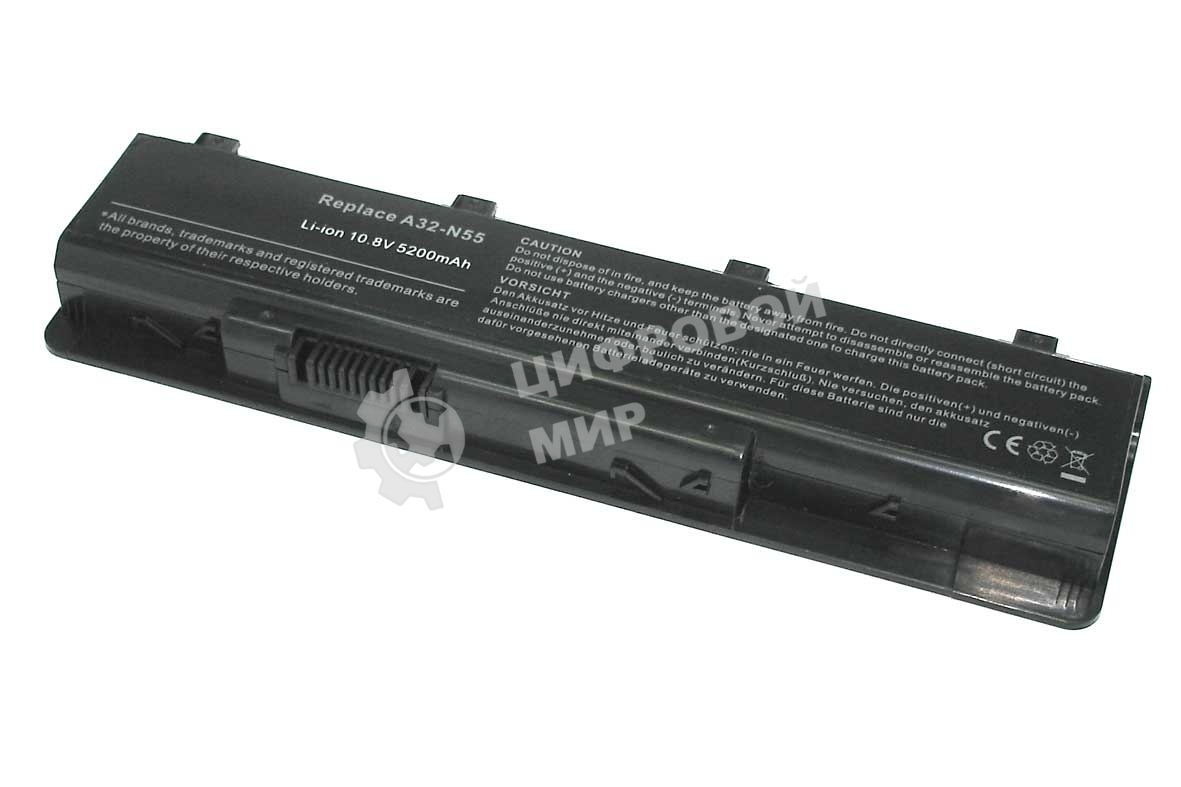 Аккумуляторная батарея для ноутбука Asus N45 10.8V-11.1V 5200mAh A32-N55 OEM черный