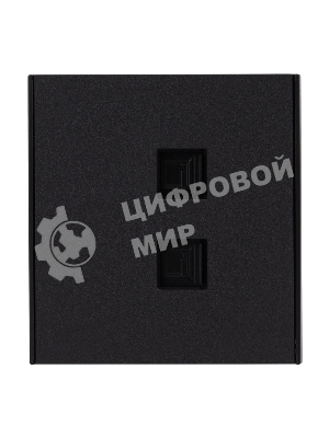 Розетка Kranz STRONG компьютерная двойная RJ45+RJ45 кат6 с/у антрацит